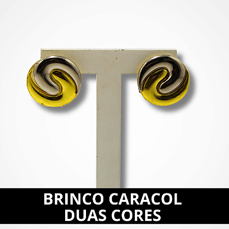 Brinco Caracol Duas Cores
