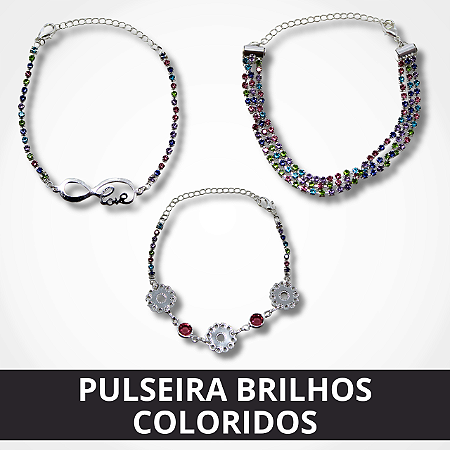Pulseira Brilhos Coloridos