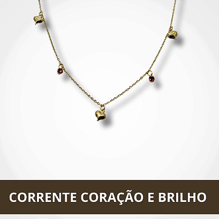 Corrente Coração e Brilho