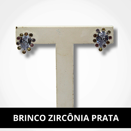 Brinco Zircônia Prata
