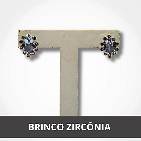 Brinco de Zircônia - Prata