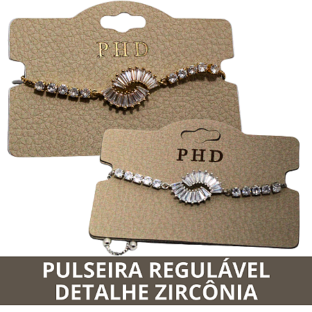 Pulseira Tradicional Ajustável  com Pedrinhas