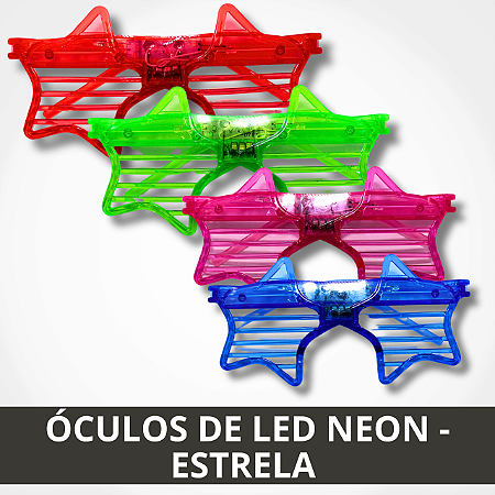 Óculos de Led Neon - Estrela