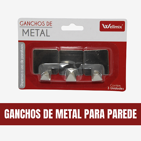 Gancho de Metal para Parede - WellMix