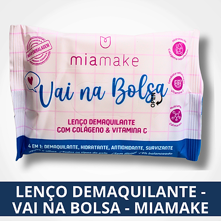 Lenço Demaquilante - Vai na Bolsa - MiaMake