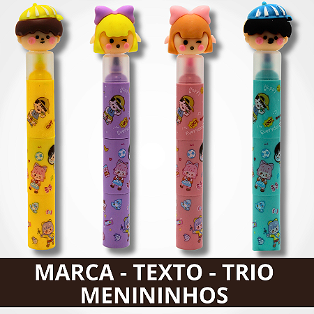 Marca Texto - 3 Cores - Menininhos
