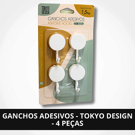 Ganchos Adesivos - Tokyo Design - 4 Peças