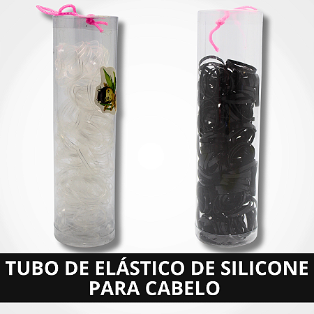 Tubo de Elástico Silicone para Cabelo