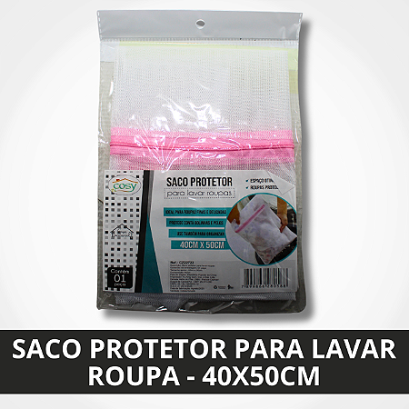 Saco Protetor Para Lavar Roupas - 40x50cm