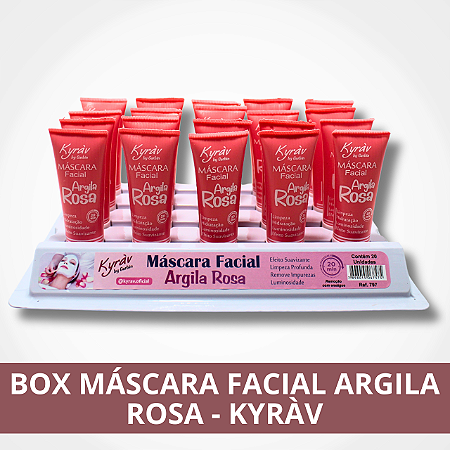 Box Máscara Facial Argila Rosa - Kyràv - 20UN.