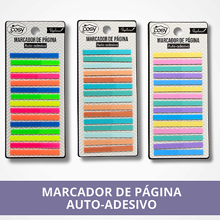 Marcador de Página Auto-adesivo - Colorido