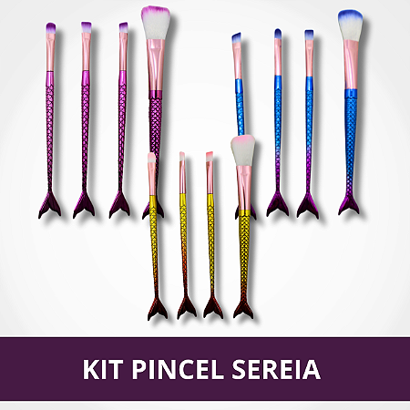 Kit Pincel Maquiagem - Sereia