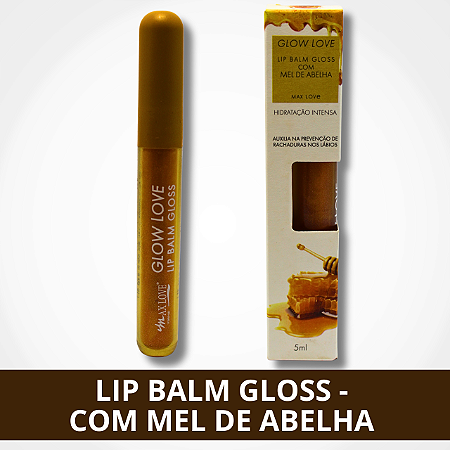 Lip Balm Gloss Com Mel de Abelha - Max Love