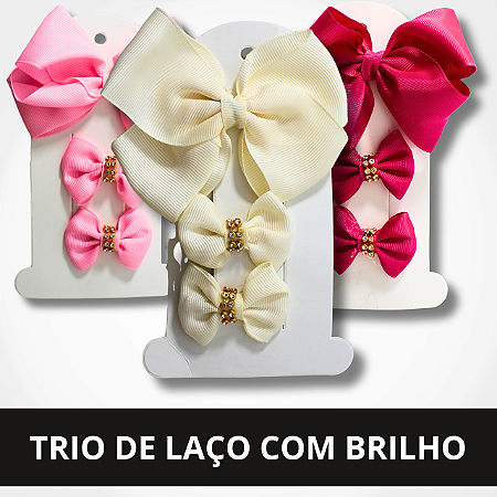 Trio Laço Com Brilho