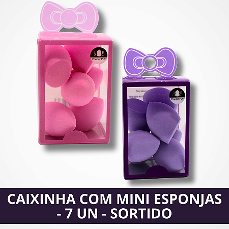 Caixinha Com Mini Esponjas Chanfrada - 7 Un - Sortido