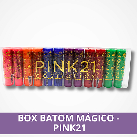 Box Batom Mágico - Pink21 - 12UN.