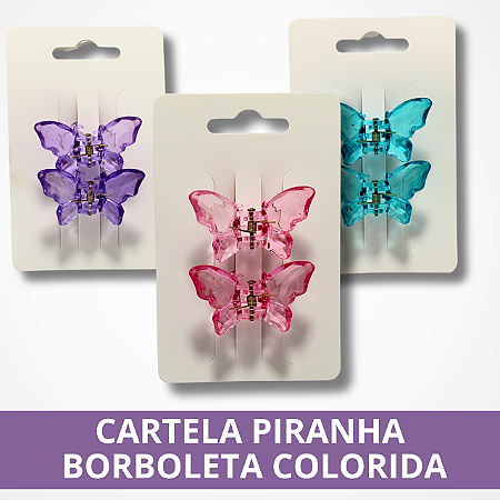 Cartela Piranha Borboleta Colorida