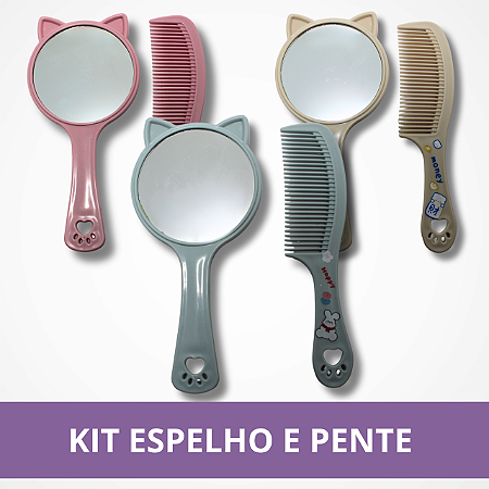 Kit Espelho e Pente