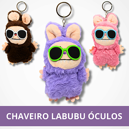 Chaveiro Labubu de Óculos