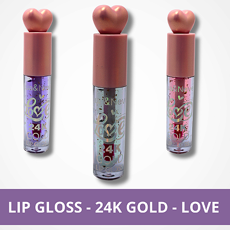 Lip Gloss - 24K Gold - Love - Lua&Neve