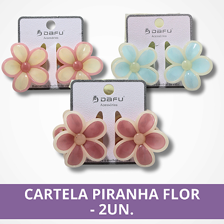 Cartela Piranha Flor - 2Un.
