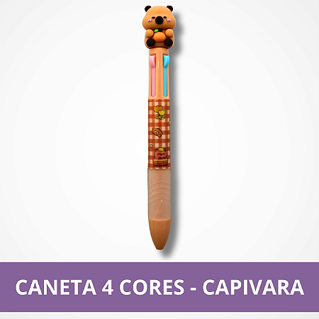 Caneta 4 Cores - Capivara