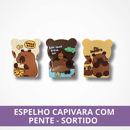 Espelho Capivara com Pente - Sortido