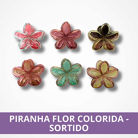 Piranha Flor Colorida - Sortido