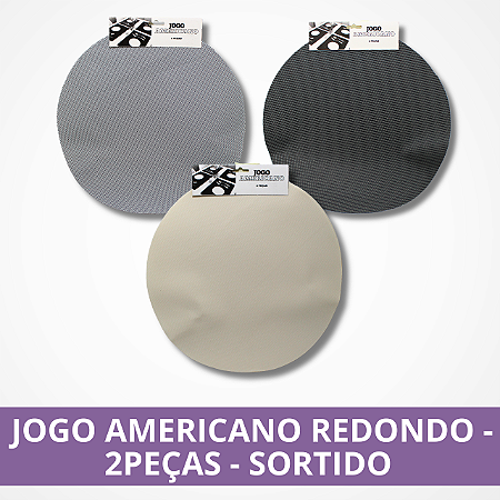 Jogo Americano Redondo - 2Peças - Sortido