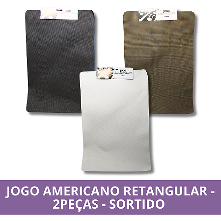 Jogo Americano Retangular - 2Peças - Sortido