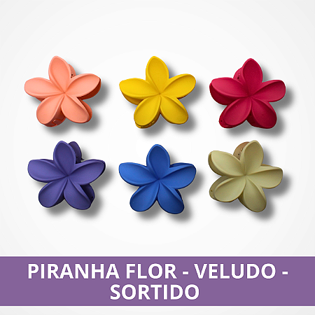 Piranha Flor - Veludo - Sortido