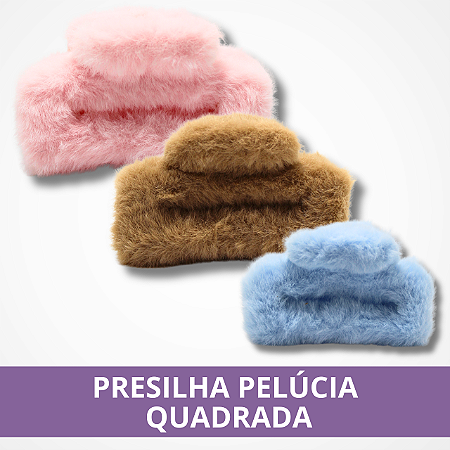 Presilha Pelúcia Quadrada