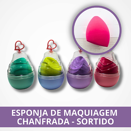 Esponja de Maquiagem Chanfrada - Sortido