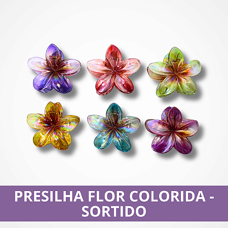Presilha Flor Colorida - Sortido