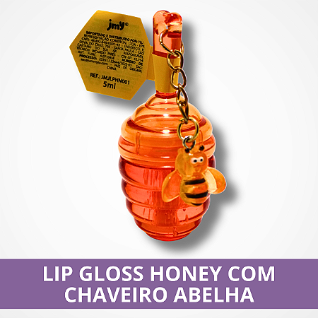 Lip Gloss Honey com Chaveiro Abelha