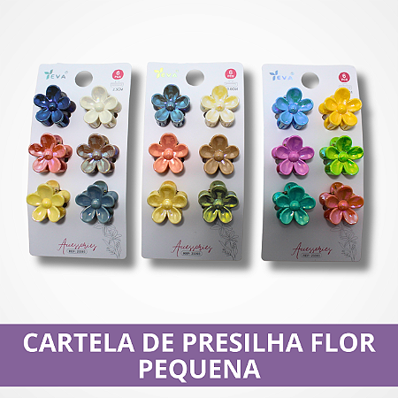 Cartela de Presilha Flor Pequena - Sortido