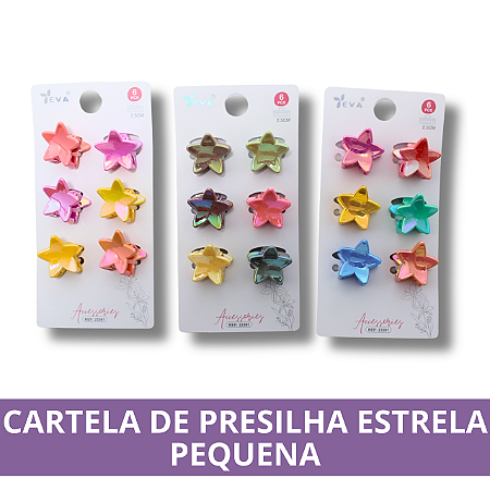 Cartela de Presilha Estrela Pequena - Sortido