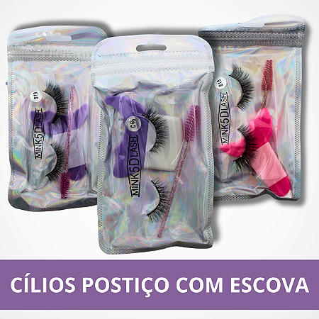 Cílios Postiço com Escova