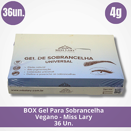 BOX Gel Para Sobrancelha Vegano - Miss Lary 36 Un