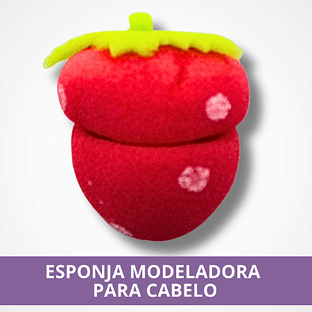 Esponja Modeladora para Cabelo - Morango