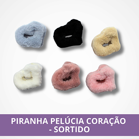 Piranha Pelúcia - Coração - Sortido