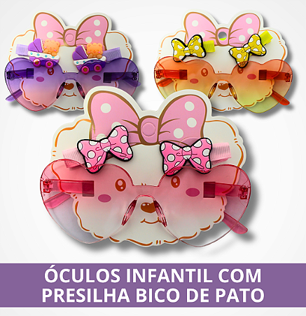 Óculos Infantil com Presilha Bico de Pato - Coração