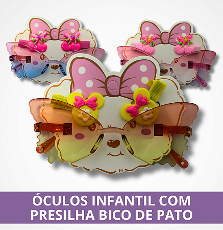 Óculos Infantil com Presilha Bico de Pato - Borboleta