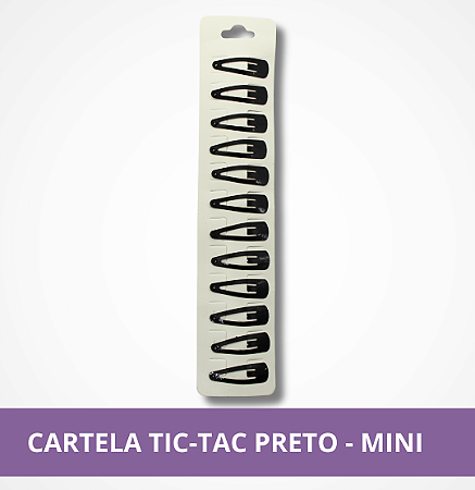 Cartela Tic-tac Preta - Mini