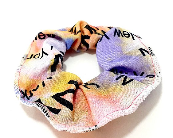 Elástico Para Cabelo Scrunchie Tie Dye - Lilás