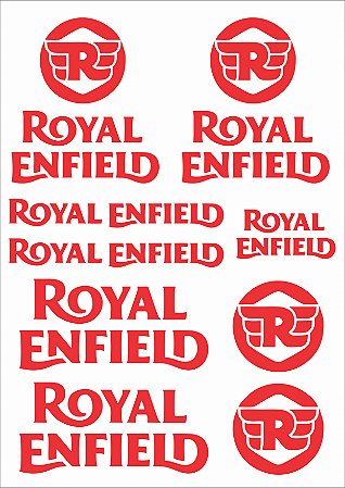 Cartela de Adesivos Royal Enfield