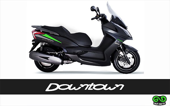 Kit Adesivos Carenagens KYMCO Downtown 300i - 2 cores (Base Prata)