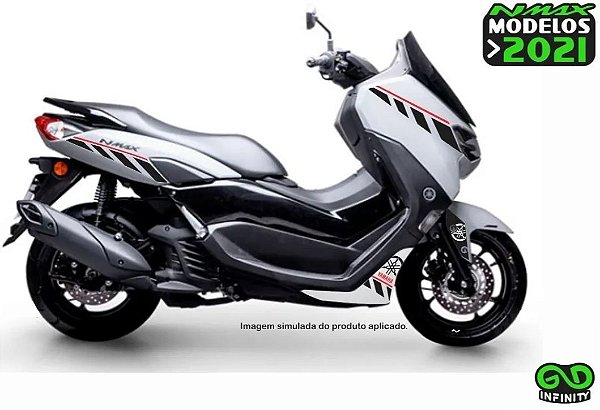 Kit Adesivos Yamaha Nmax 160 2021 Faixas (Duas cores)
