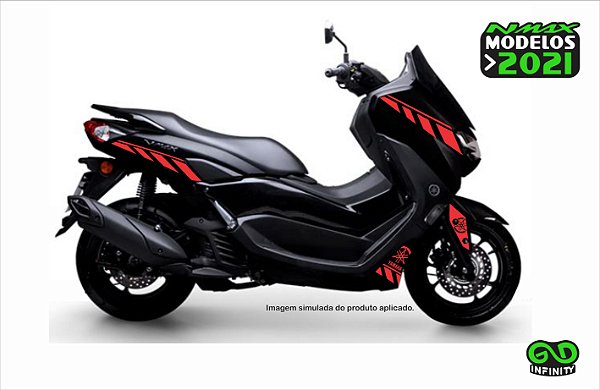 Kit Adesivos Yamaha Nmax 160 2021 Faixas (Cor Única)