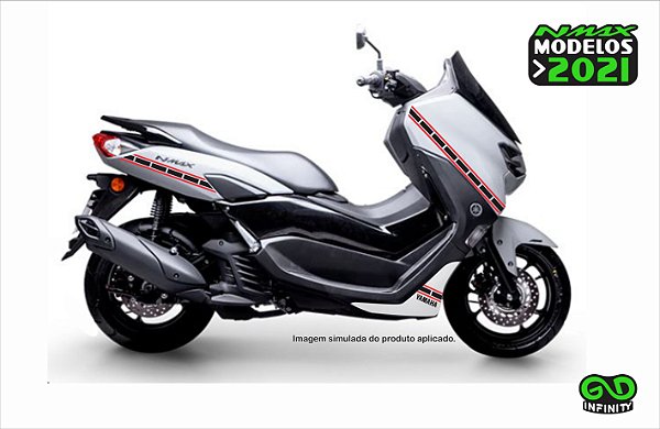 Kit Adesivos Yamaha Nmax 2021 Faixas Comemorativas (Duas cores)